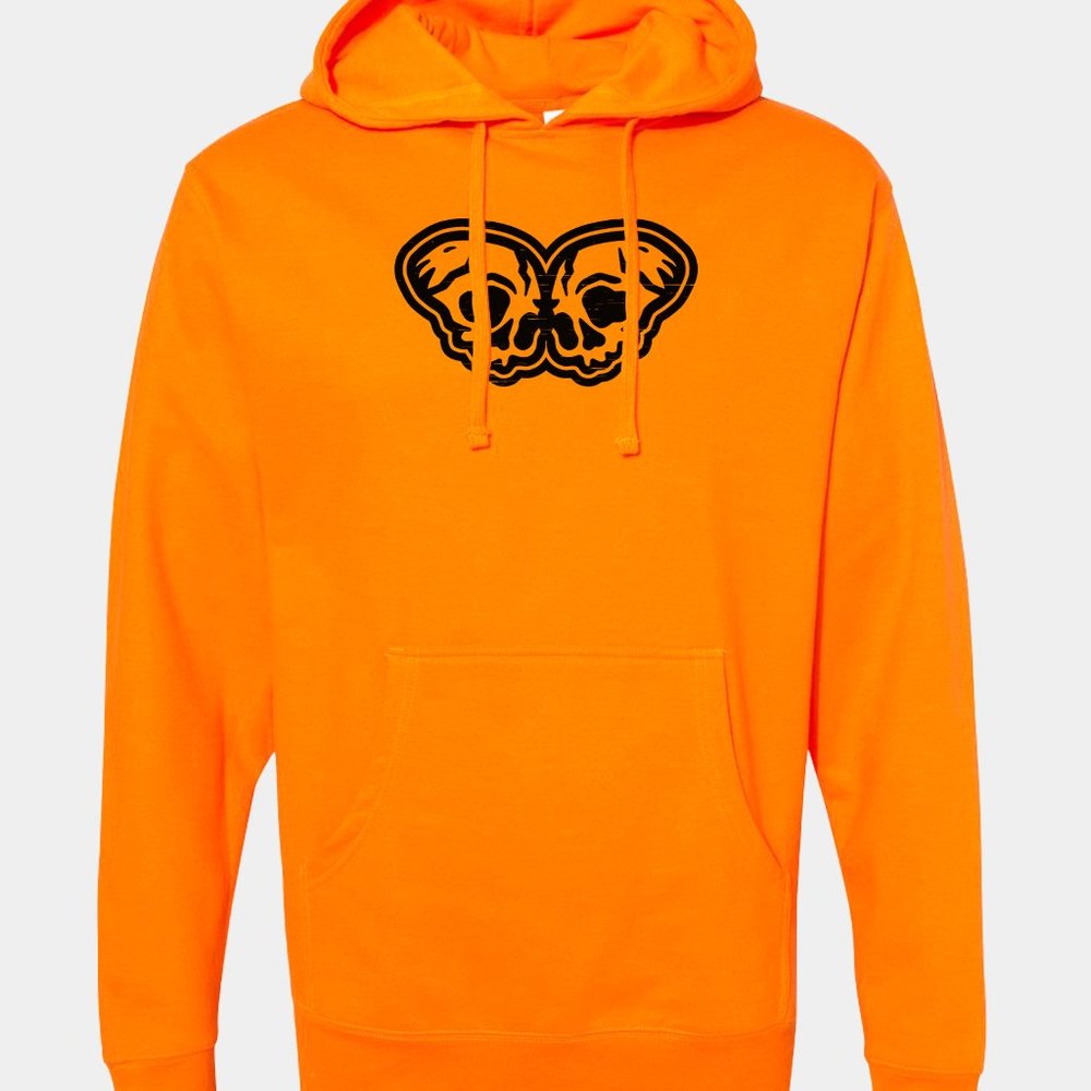 Strength & Heart - Safety Orange/Black, 'Til Death, Butterfly Pullover Hoodie